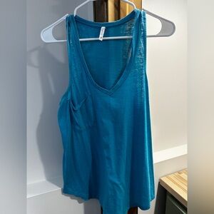 Z Supply Teal V-Neck Tank Top